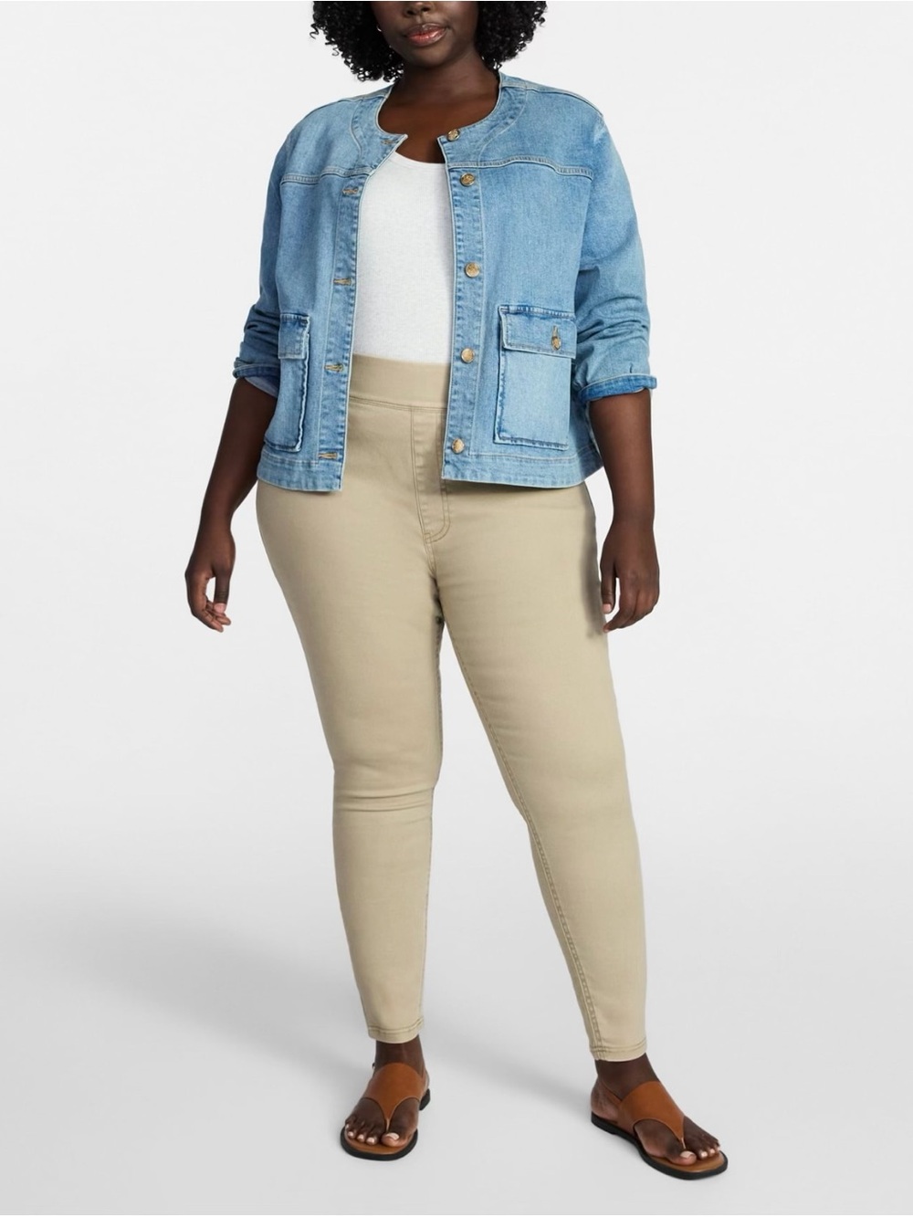 Pull On High Rise Skinny Jeggings /  Leggings, 28" Inseam